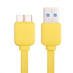 Flad USB 3.0 lade/sync kabel 1M (Gul)